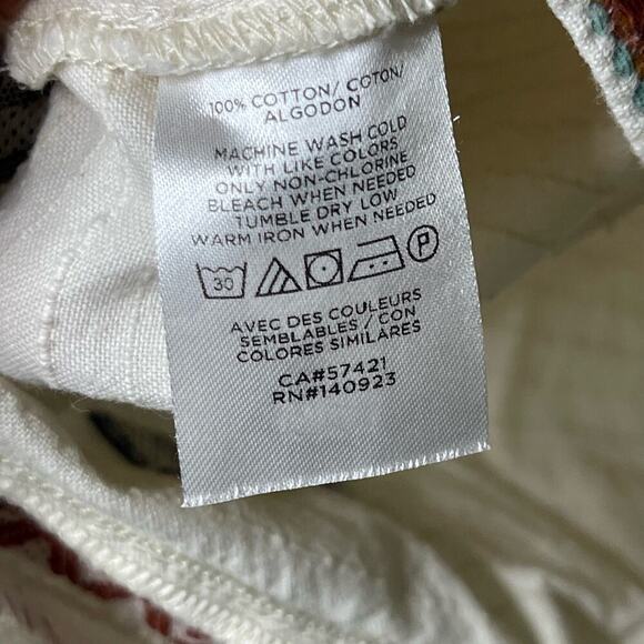 Lou & Grey For Loft Getaway Peasant Blouse White Womens M - Picture 10 of 10